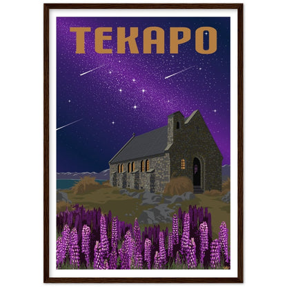 Tekapo Travel Poster, New Zealand