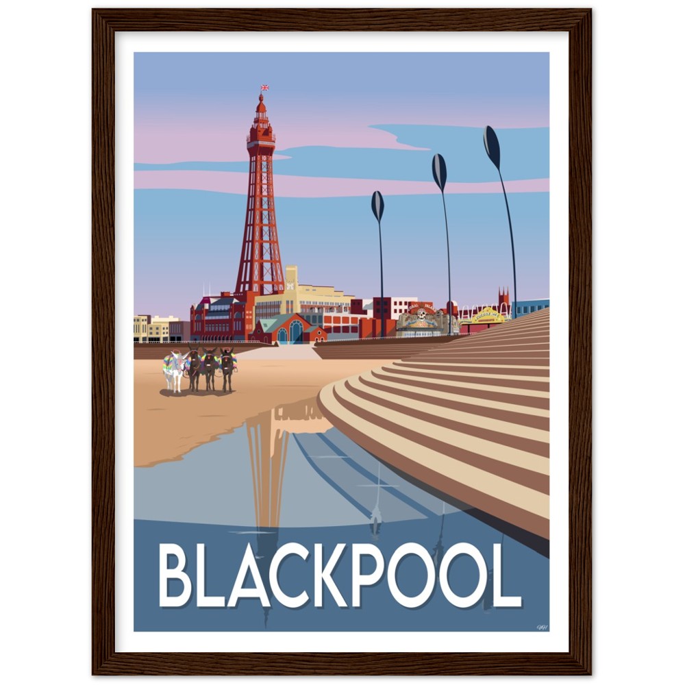 Blackpool Travel Poster, England