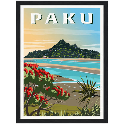 Mount Paku Travel Poster, Tairua, New Zealand