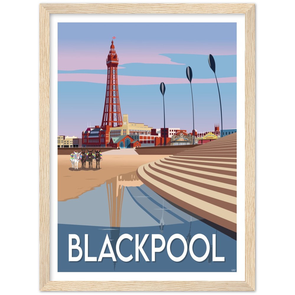 Blackpool Travel Poster, England