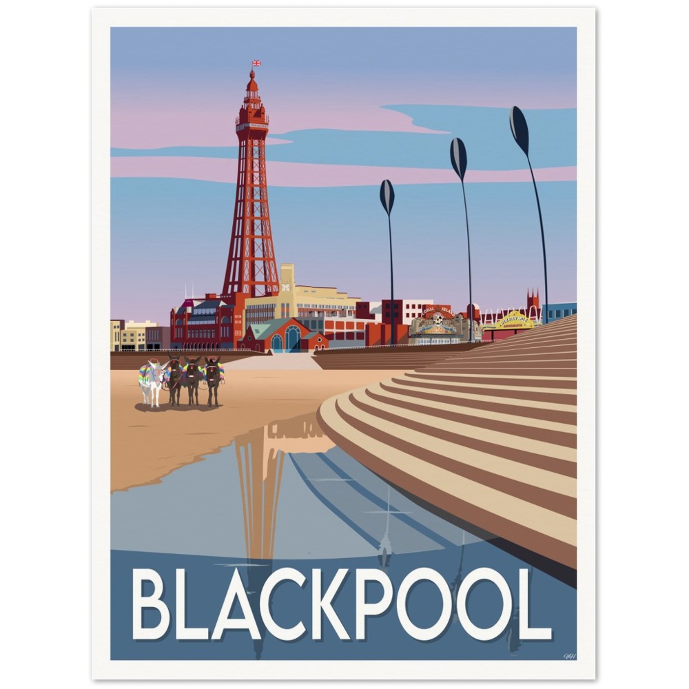 Blackpool Travel Poster, England