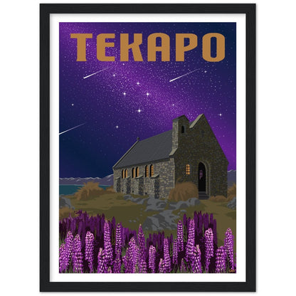 Tekapo Travel Poster, New Zealand