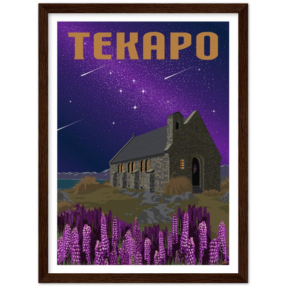 Tekapo Travel Poster, New Zealand