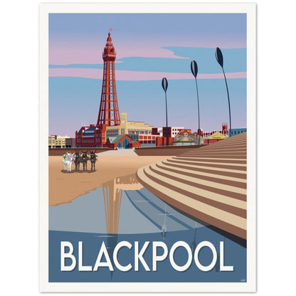 Blackpool Travel Poster, England