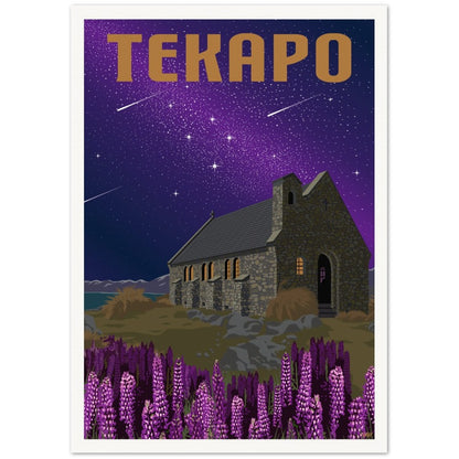 Tekapo Travel Poster, New Zealand