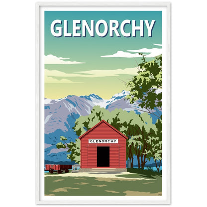 Glenorchy Shed Summer Travel Poster, New Zealand