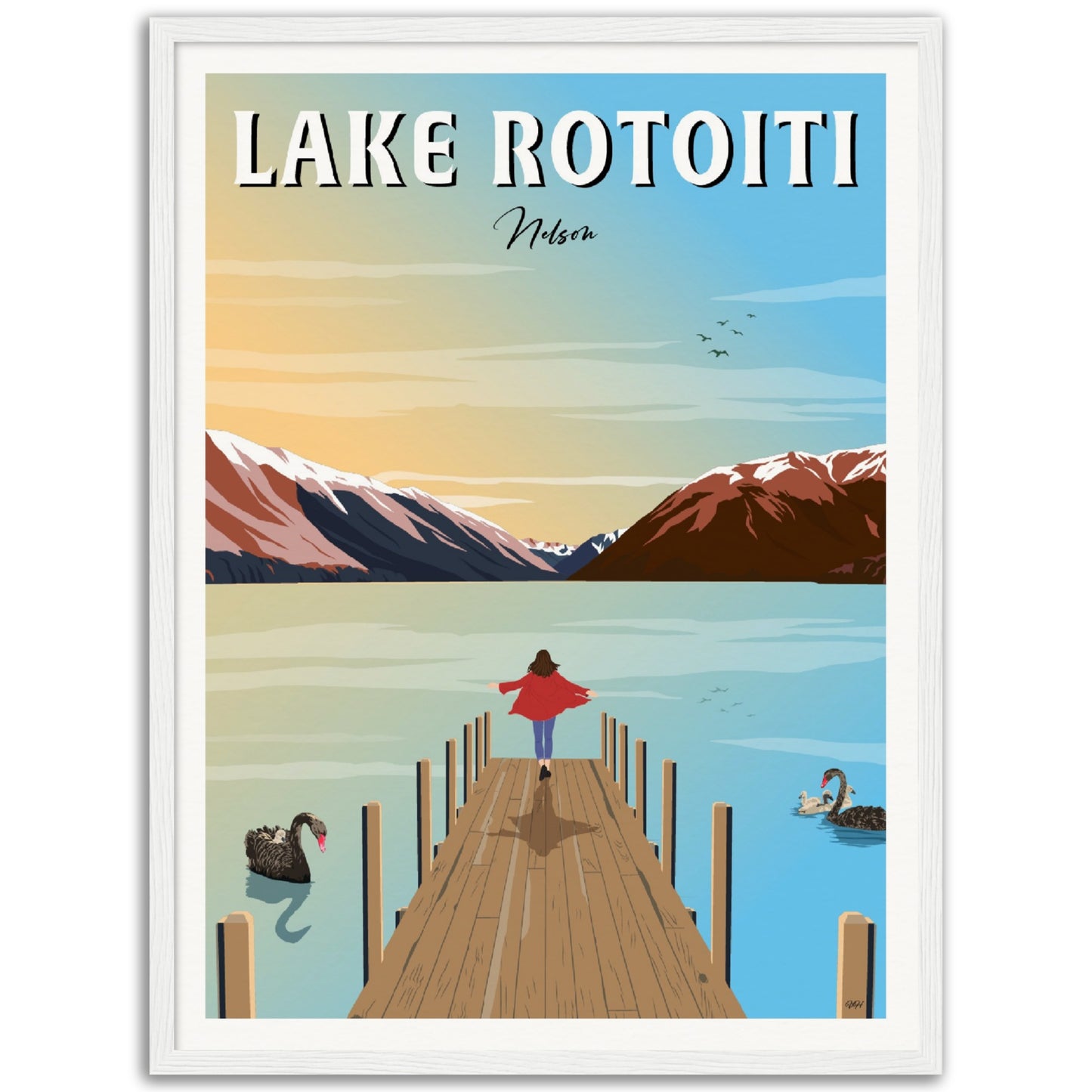 Lake Rotoiti - Nelson - Travel Poster, New Zealand