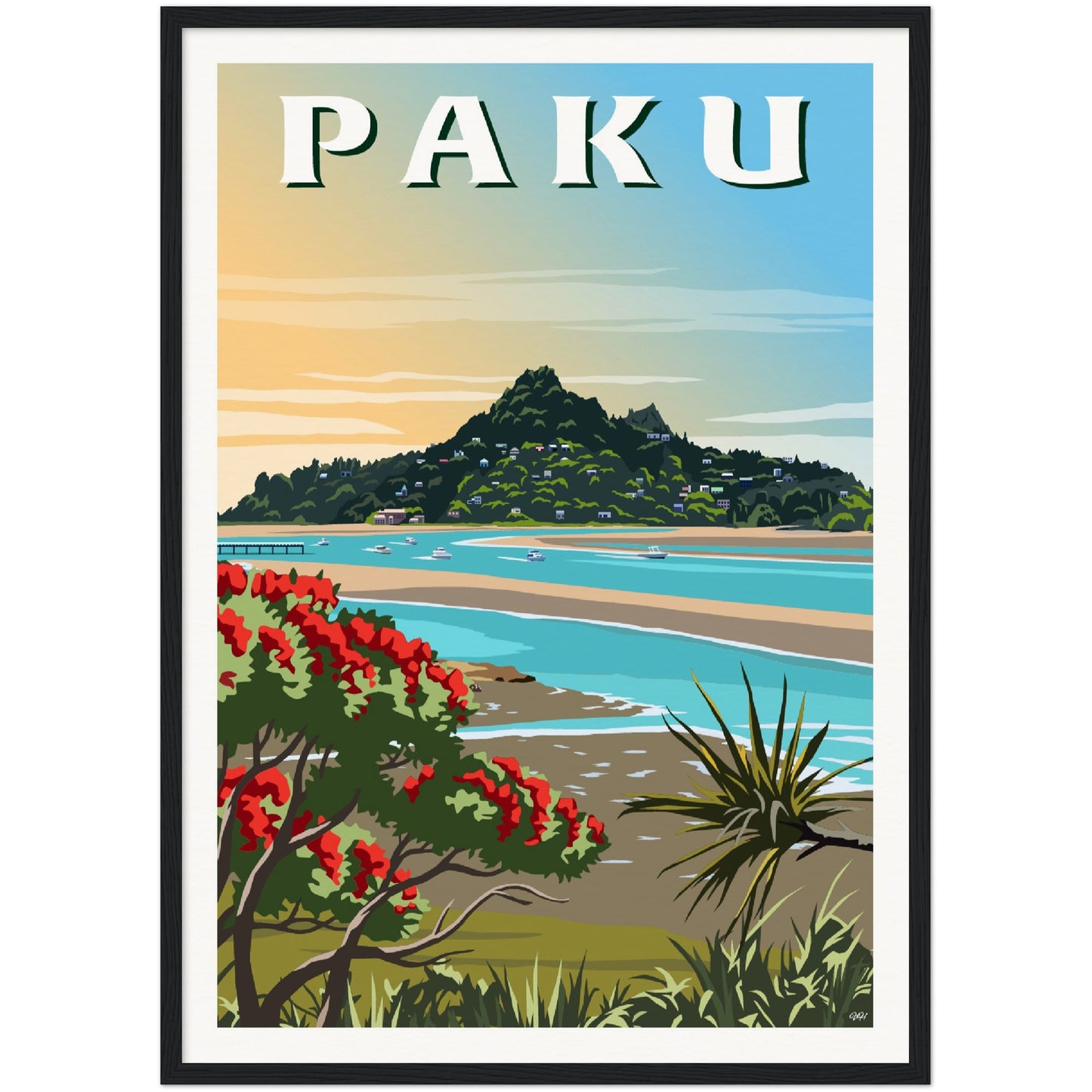 Mount Paku Travel Poster, Tairua, New Zealand