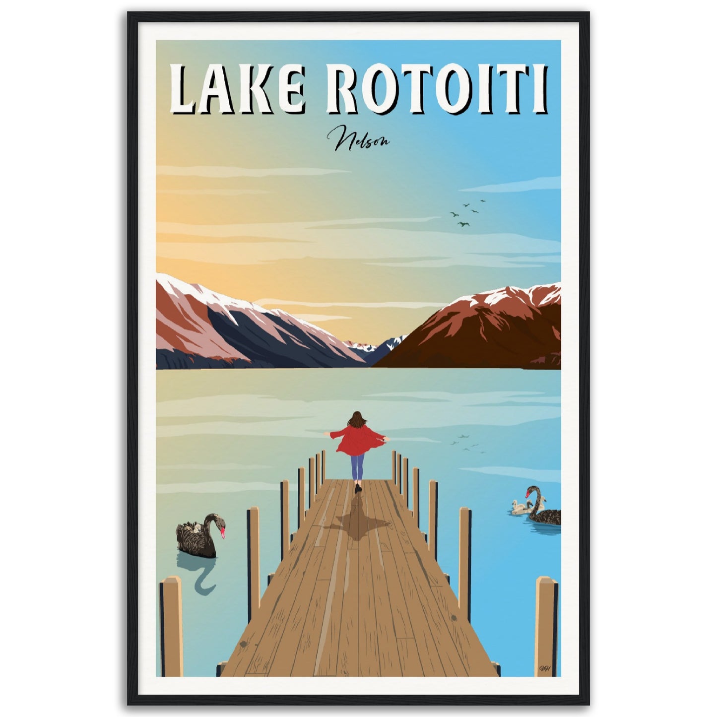 Lake Rotoiti - Nelson - Travel Poster, New Zealand